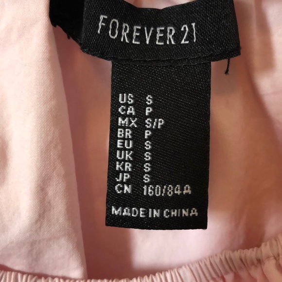 pink off the shoulder crop top forever 21 - Picture 2 of 2